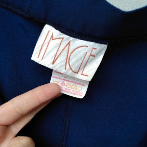 Vintage Plus Size Blue Skirt 36" to 38" Waist Pockets Button Front - Picture 8 of 10